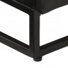 Szafka pod TV, czarna, 110x30x40 cm, lite drewno mango i żelazo