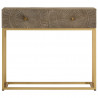 Stolik konsolowy, 90x30x76 cm, lite drewno mango i żelazo