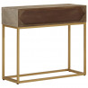 Stolik konsolowy, 90x30x76 cm, lite drewno mango i żelazo