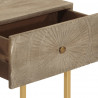 Stolik konsolowy, 90x30x76 cm, lite drewno mango i żelazo