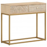 Stolik konsolowy, 90x30x76 cm, lite drewno mango i żelazo