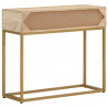 Stolik konsolowy, 90x30x76 cm, lite drewno mango i żelazo