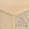Stolik konsolowy, 90x30x76 cm, lite drewno mango i żelazo
