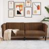 Sofa 3-os., brązowa, sztuczna skóra zamszowa