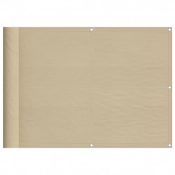 Parawan balkonowy, beżowy, 75x800 cm, 100% poliester Oxford