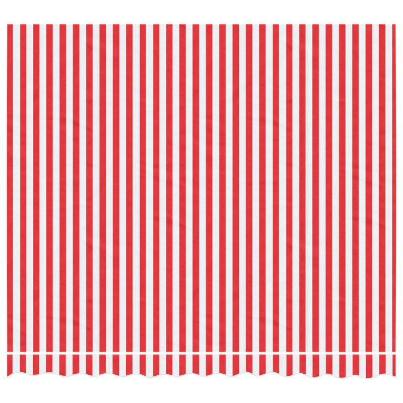 Zapasowa tkanina na markizę, czerwono-biała, 3x2,5 m