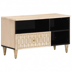 Szafka pod telewizor, 80x33x46 cm, lite drewno mango