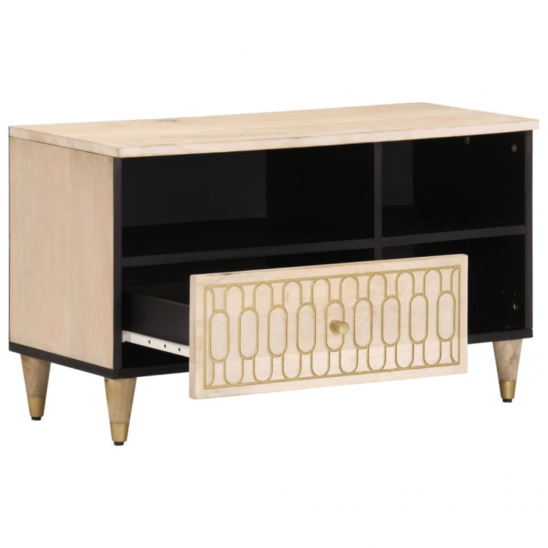 Szafka pod telewizor, 80x33x46 cm, lite drewno mango
