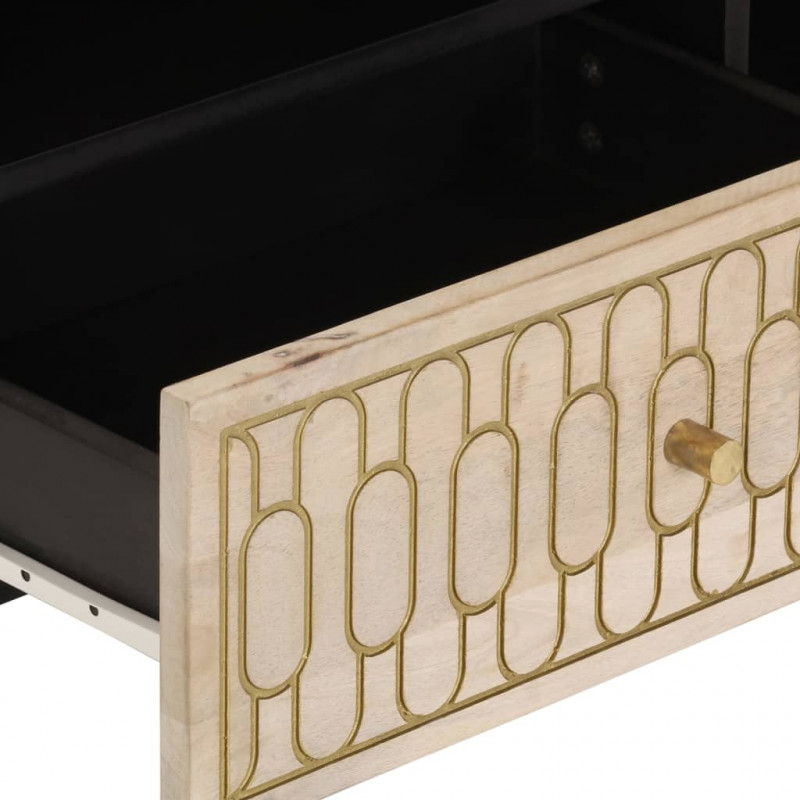 Szafka pod telewizor, 80x33x46 cm, lite drewno mango