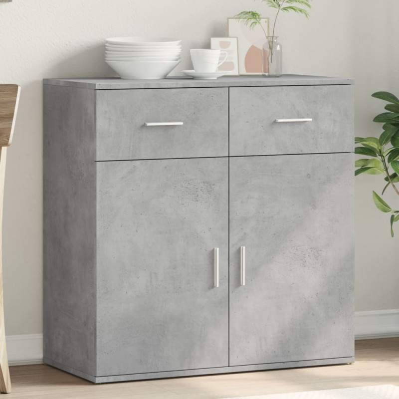Szafka, szarość betonu, 79x38x80 cm, materiał drewnopochodny