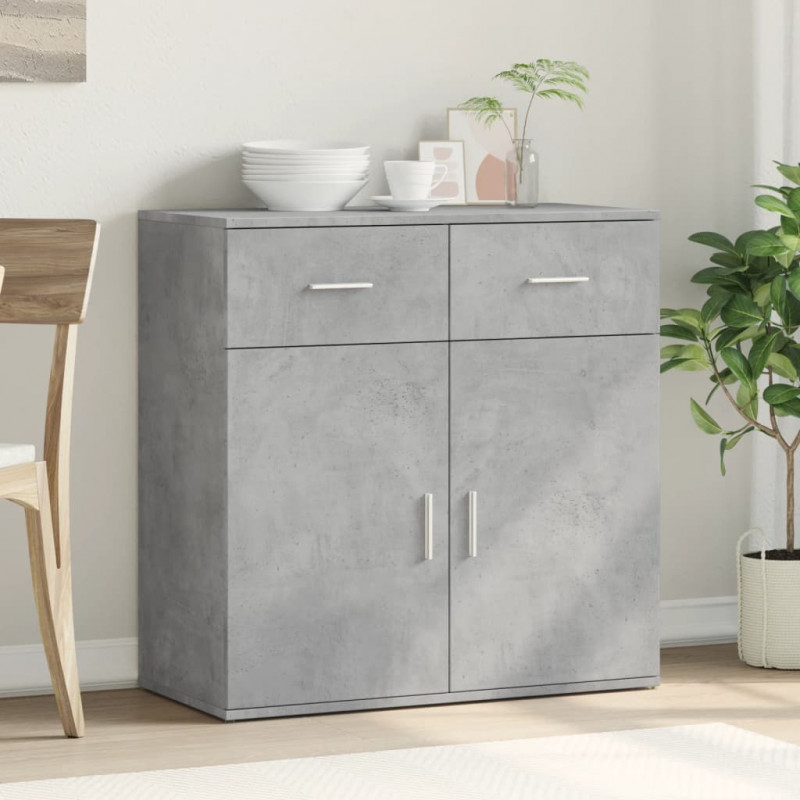Szafka, szarość betonu, 79x38x80 cm, materiał drewnopochodny