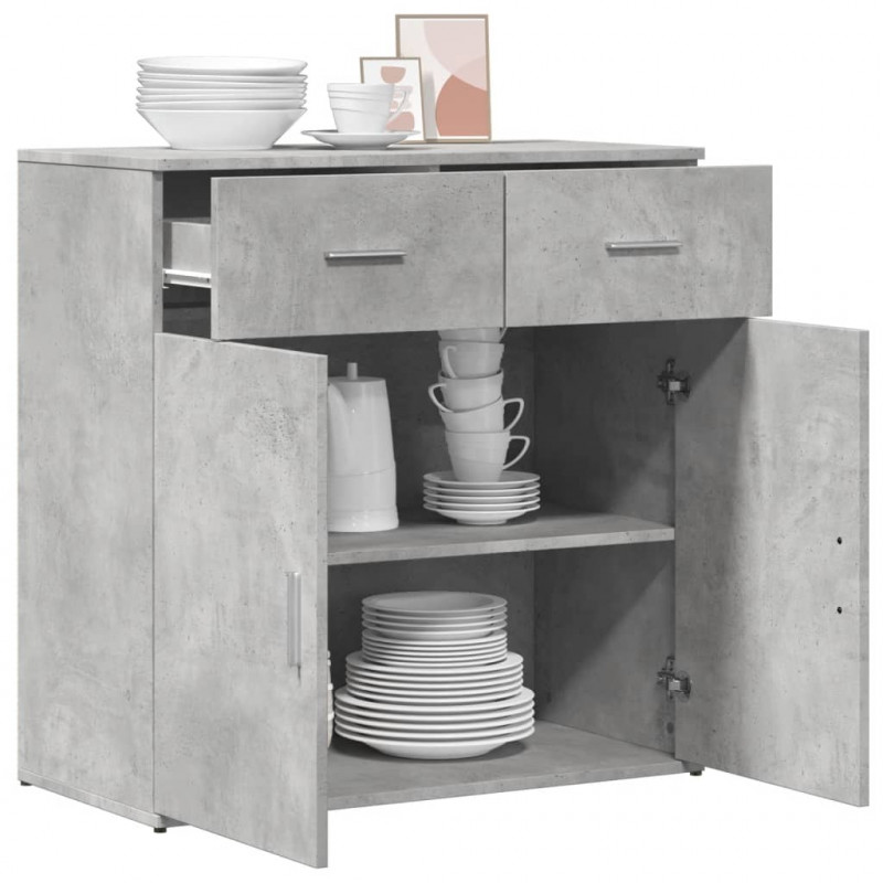 Szafka, szarość betonu, 79x38x80 cm, materiał drewnopochodny