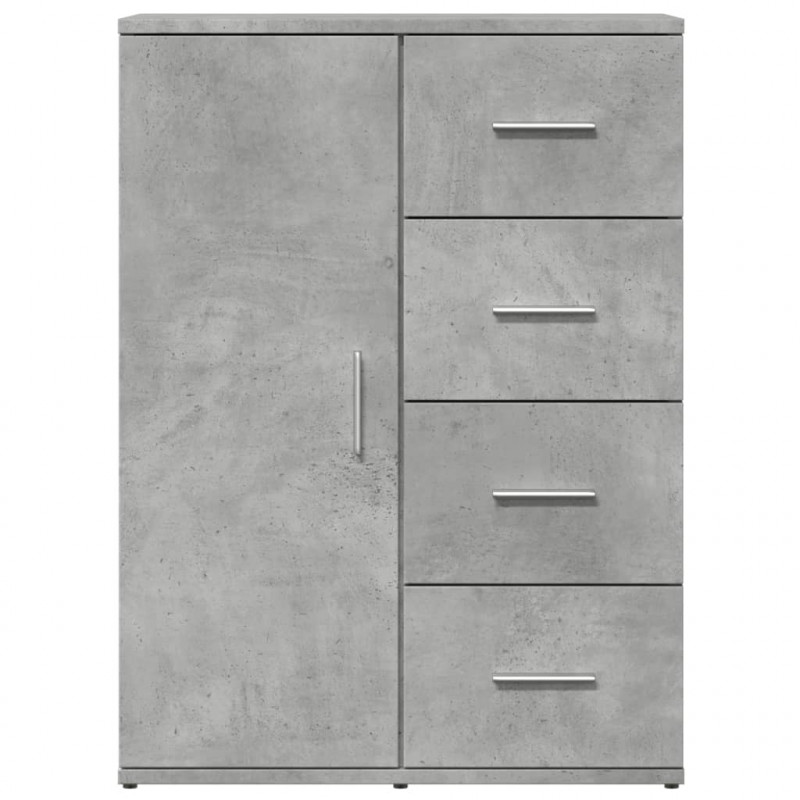 Szafka, szarość betonu, 59x39x80 cm, materiał drewnopochodny