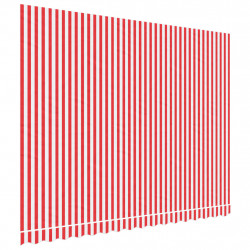 Tkanina na wymianę do markizy, czerwono-białe paski, 4x3 m