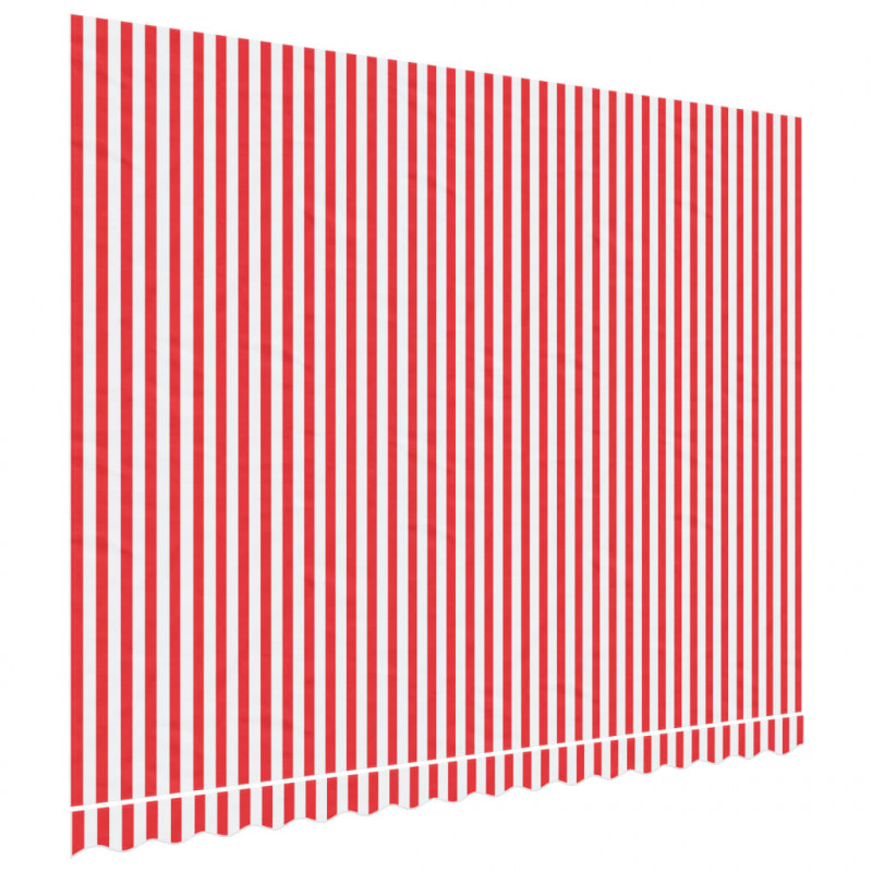 Tkanina na wymianę do markizy, czerwono-białe paski, 4x3 m