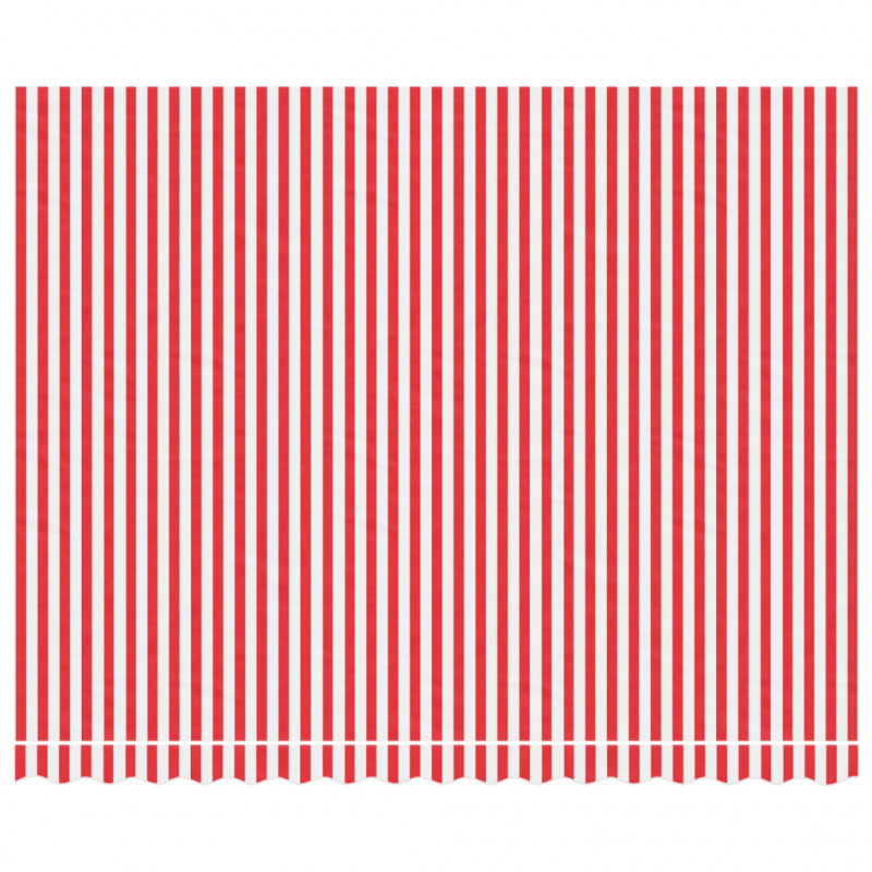 Tkanina na wymianę do markizy, czerwono-białe paski, 4x3 m