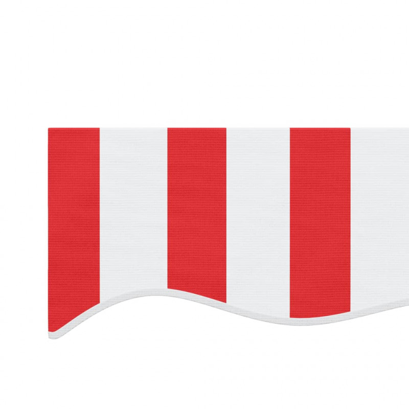 Tkanina na wymianę do markizy, czerwono-białe paski, 4x3 m