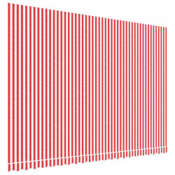 Tkanina na wymianę do markizy, czerwono-białe paski, 5x3,5 m