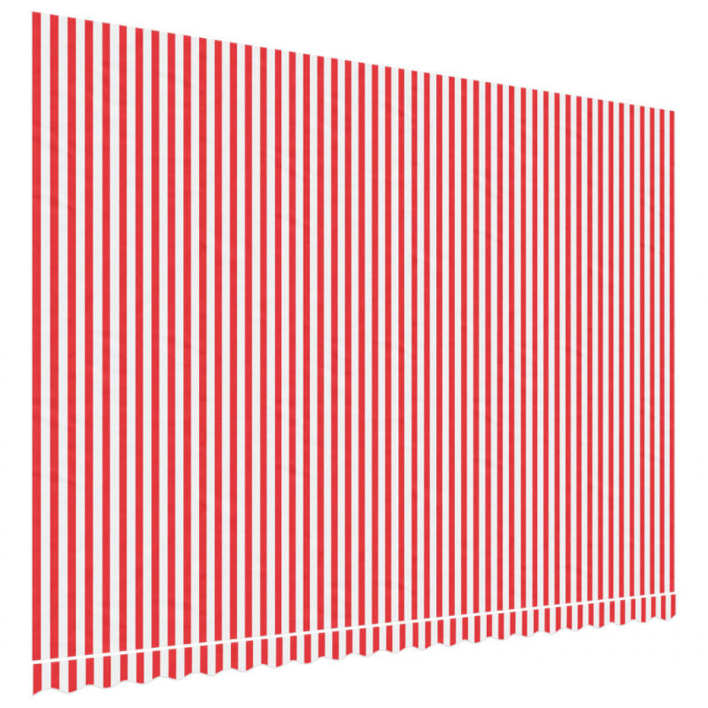 Tkanina na wymianę do markizy, czerwono-białe paski, 5x3,5 m