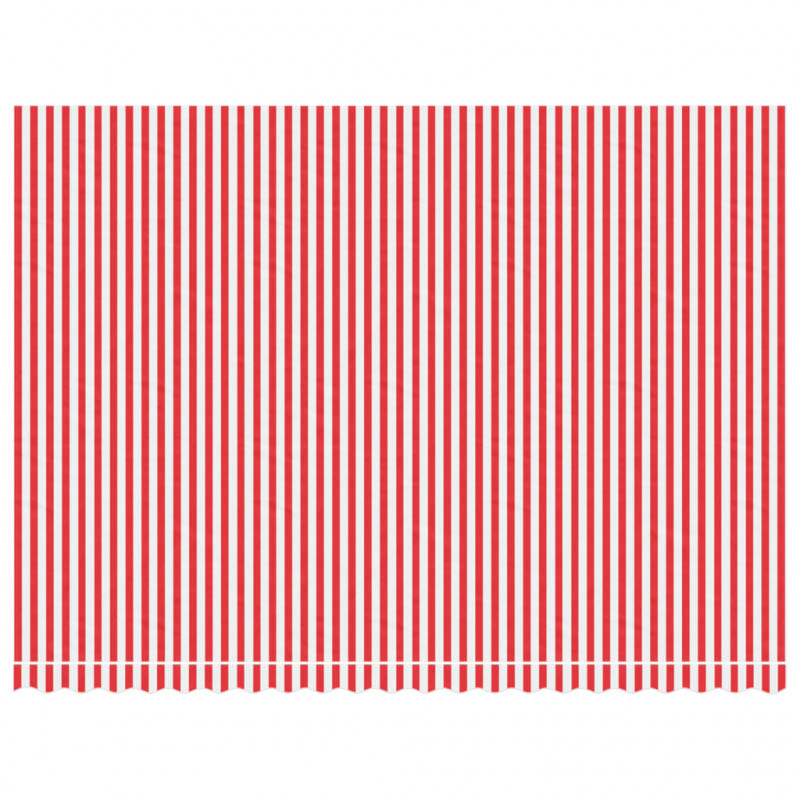 Tkanina na wymianę do markizy, czerwono-białe paski, 5x3,5 m