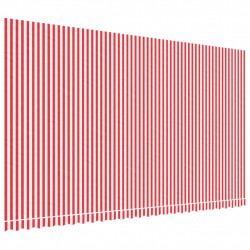 Tkanina na wymianę do markizy, czerwono-białe paski, 6x3,5 m