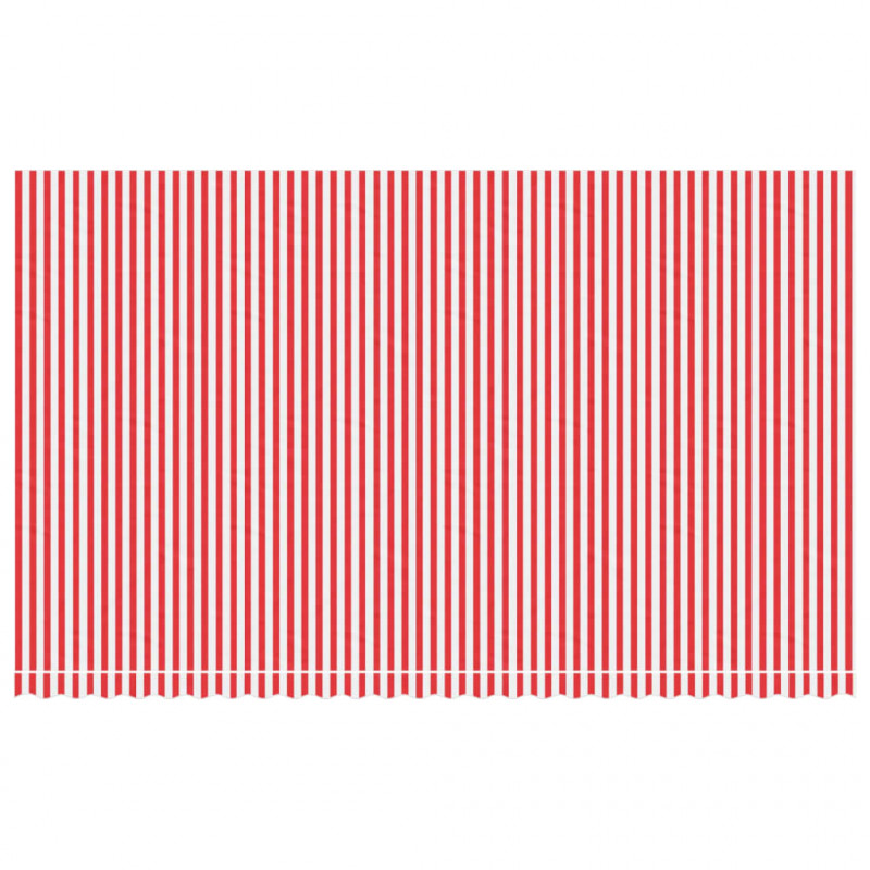 Tkanina na wymianę do markizy, czerwono-białe paski, 6x3,5 m