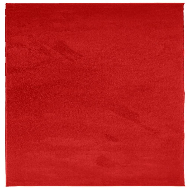 Dywan OVIEDO z krótkim włosiem, czerwony, 120x120 cm
