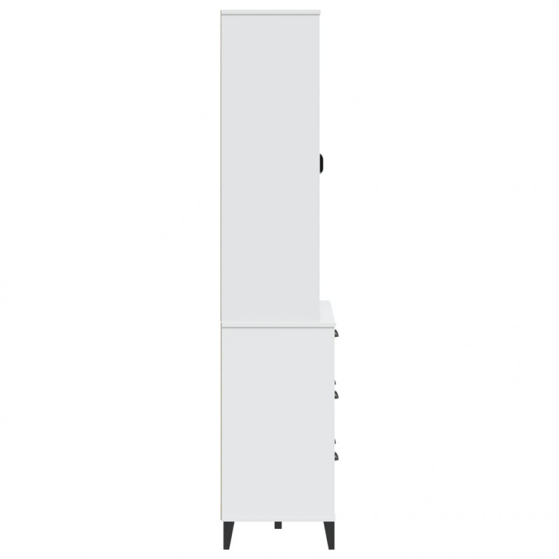 Kredens VIKEN, biały, 80x40x190 cm, lite drewno sosnowe