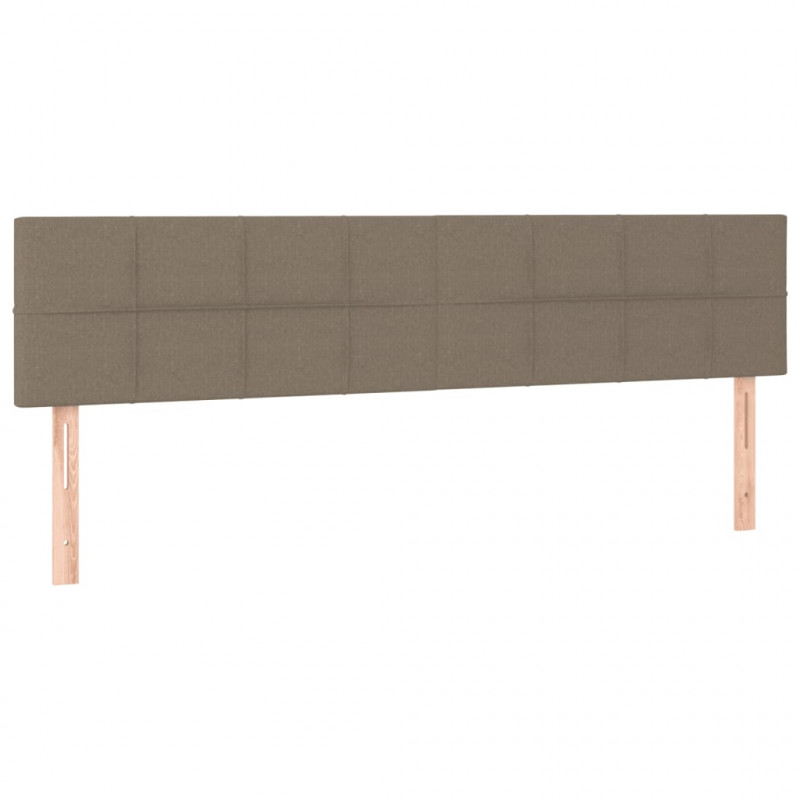 Łóżko kontynentalne z materacem, taupe, 120x190 cm, tkanina