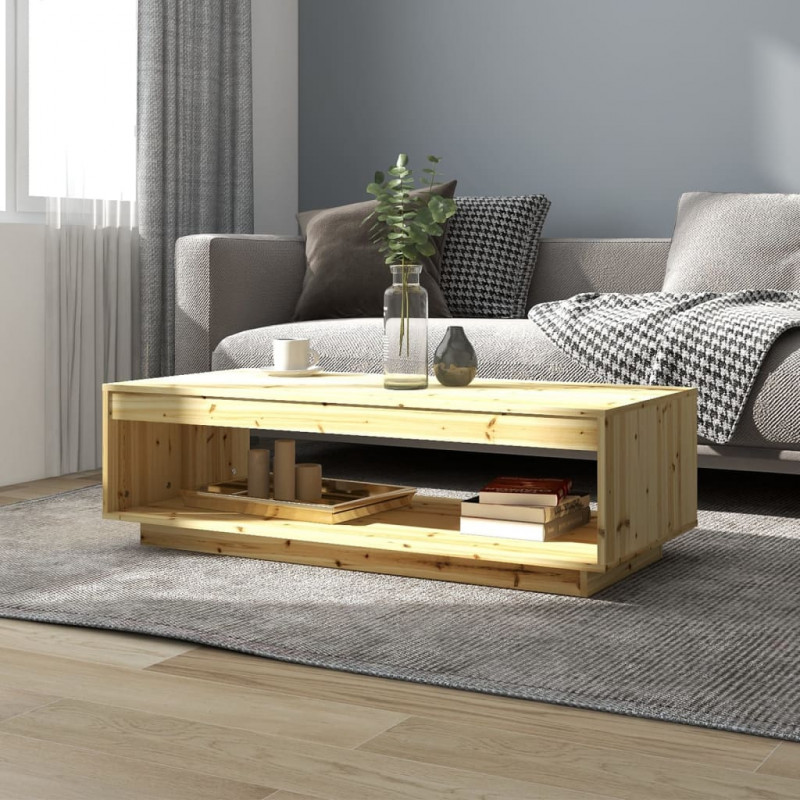 Stolik kawowy, 110x50x33,5 cm, lite drewno jodłowe