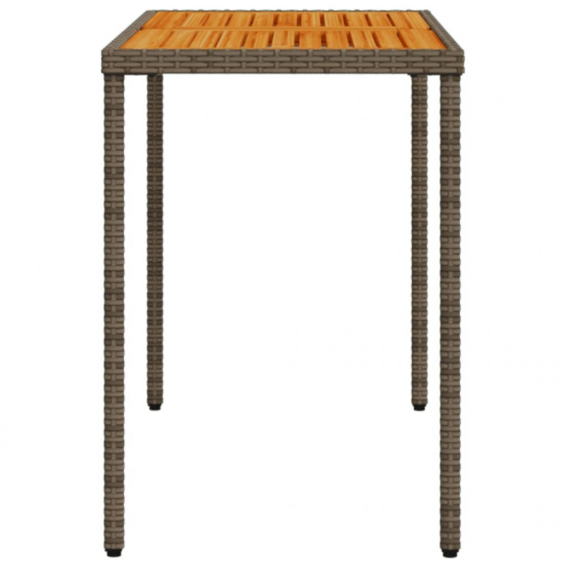 Stół ogrodowy z akacjowym blatem, szary, 115x54x74 cm