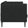 Sofa 2-osobowa, czarna, tapicerowana tkaniną