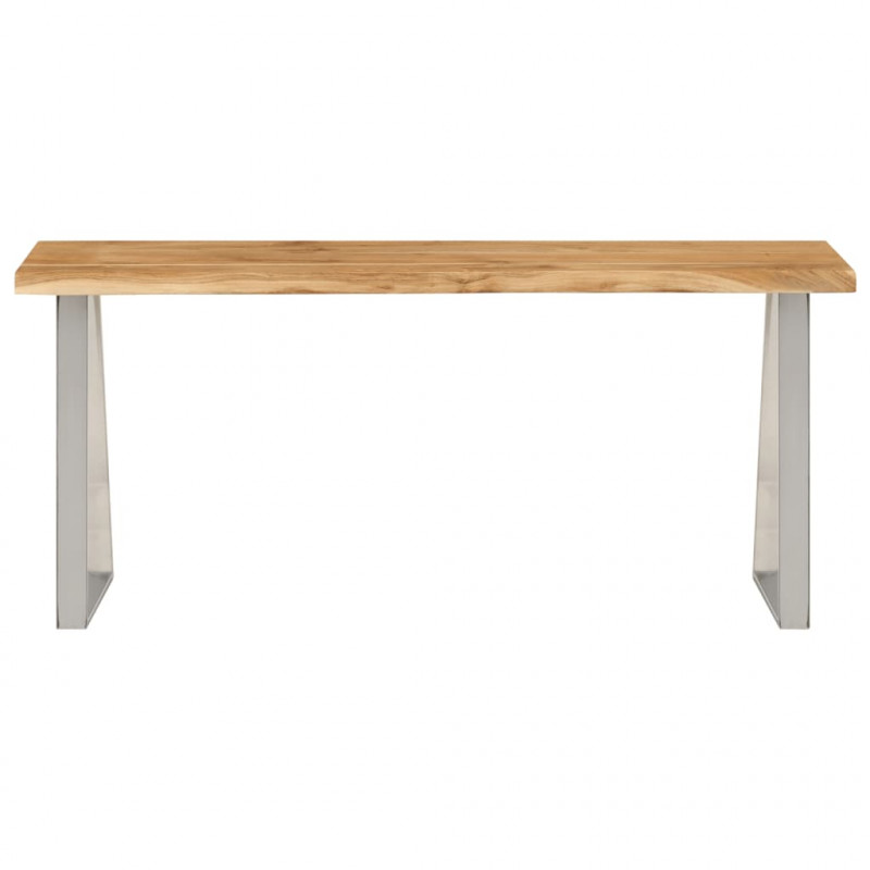 Ławka z naturalną krawędzią drewna, 105 cm, drewno akacjowe