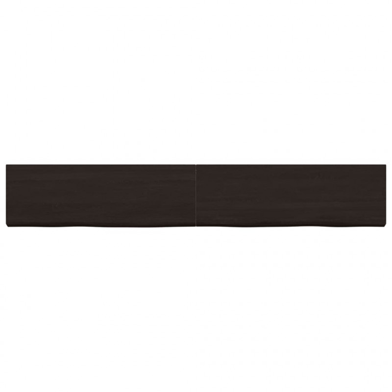 Blat stołu, ciemnobrązowy, 180x40x(2-4) cm, lite drewno dębowe