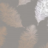 DUTCH WALLCOVERINGS Tapeta Fawning Feather, szarość i różowe złoto