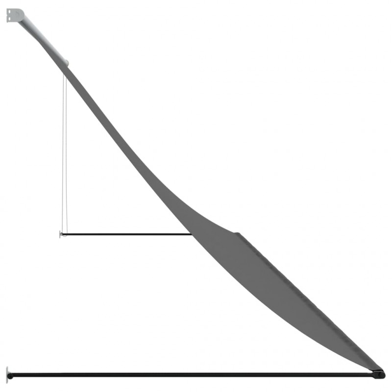 Markiza zwijana, antracytowa, 350x150 cm, tkanina i stal