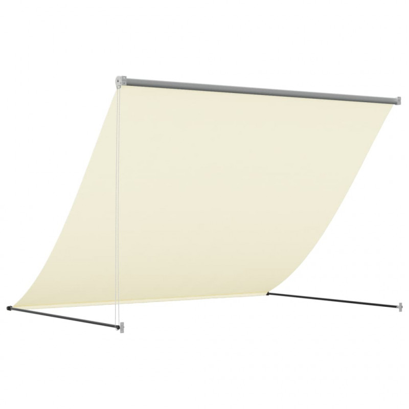 Markiza zwijana, kremowa, 250x150 cm, tkanina i stal