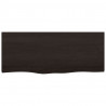 Blat stołu, ciemnobrązowy, 100x40x(2-6) cm, lite drewno dębowe