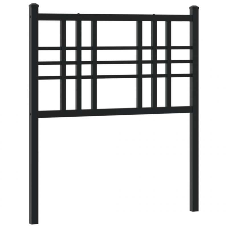 Metalowe wezgłowie, czarne, 75 cm