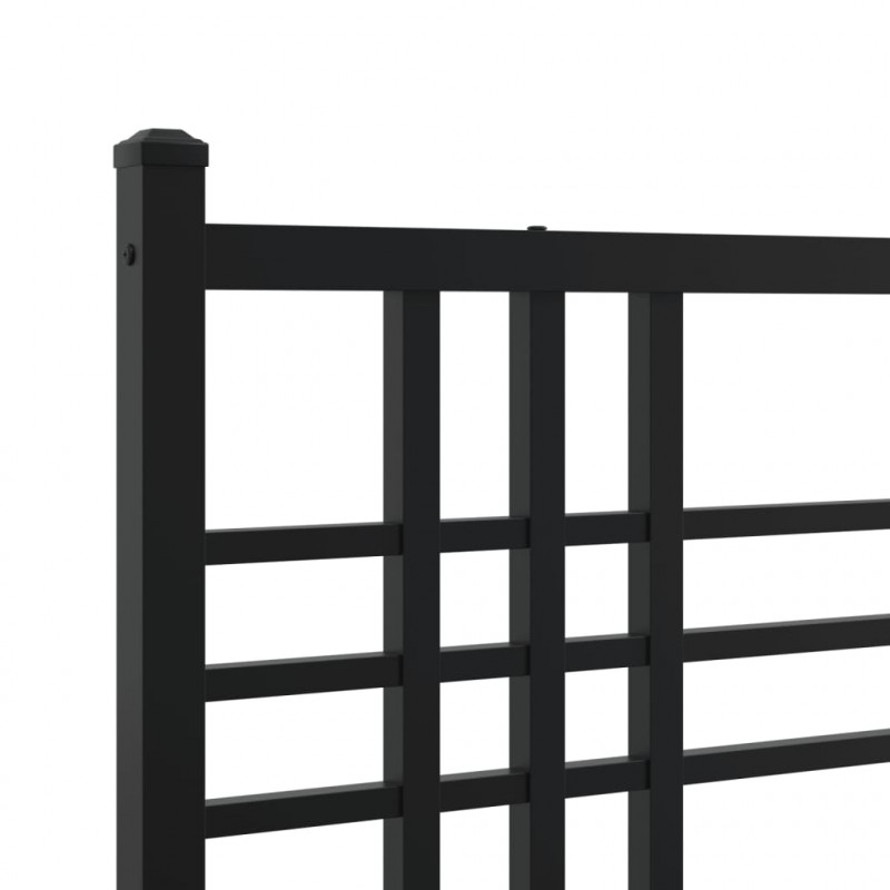 Metalowe wezgłowie, czarne, 75 cm