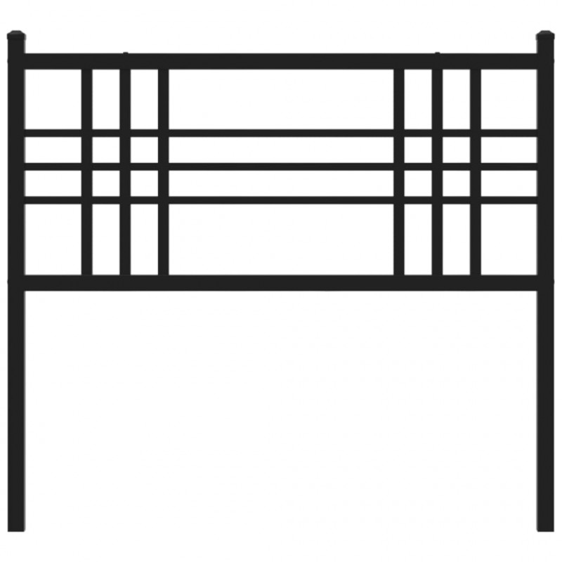 Metalowe wezgłowie, czarne, 90 cm