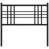 Metalowe wezgłowie, czarne, 90 cm