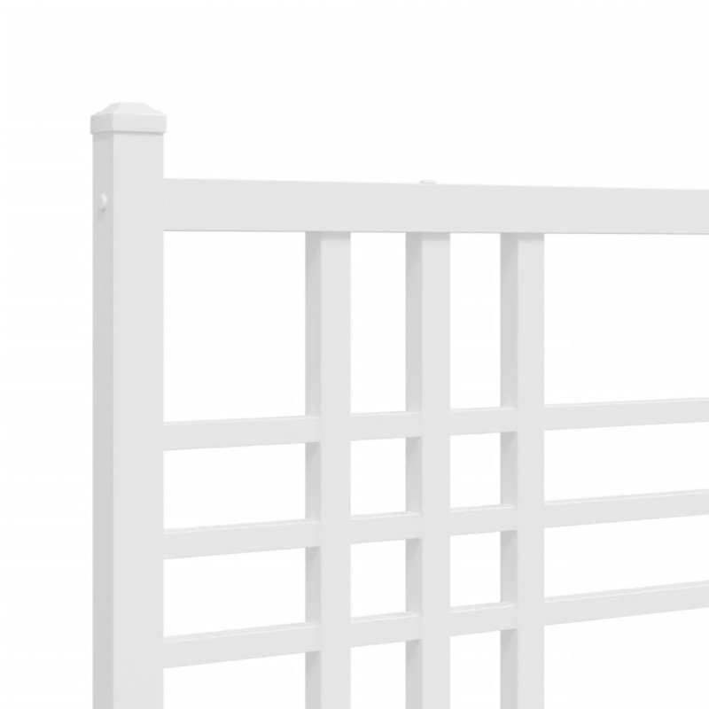 Metalowe wezgłowie, białe, 75 cm