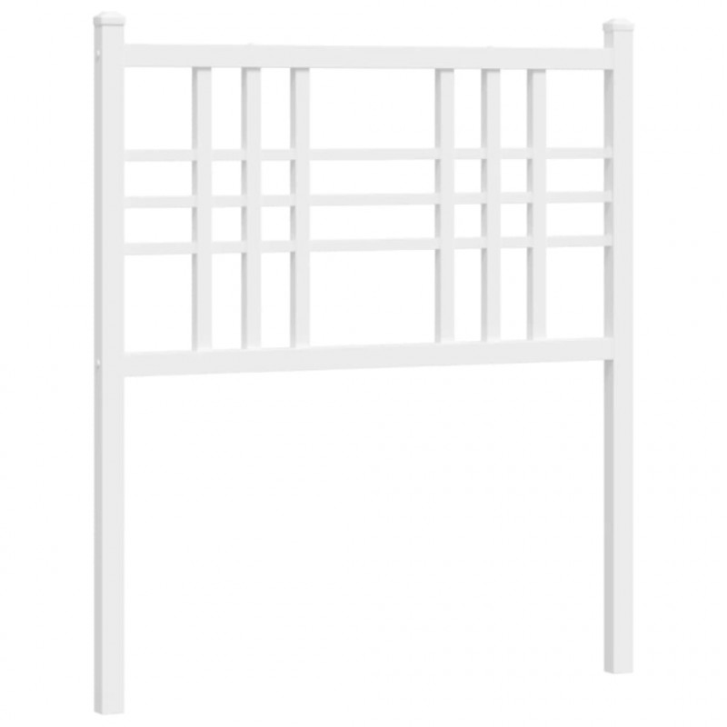 Metalowe wezgłowie, białe, 80 cm