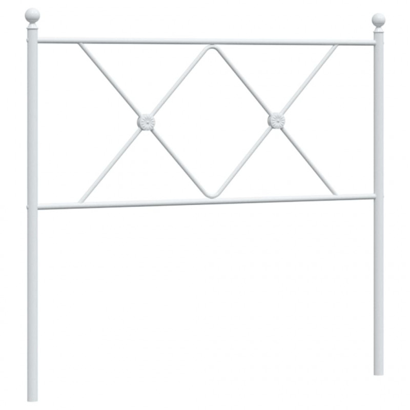 Metalowe wezgłowie, białe, 90 cm