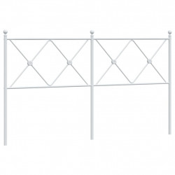 Metalowe wezgłowie, białe, 150 cm