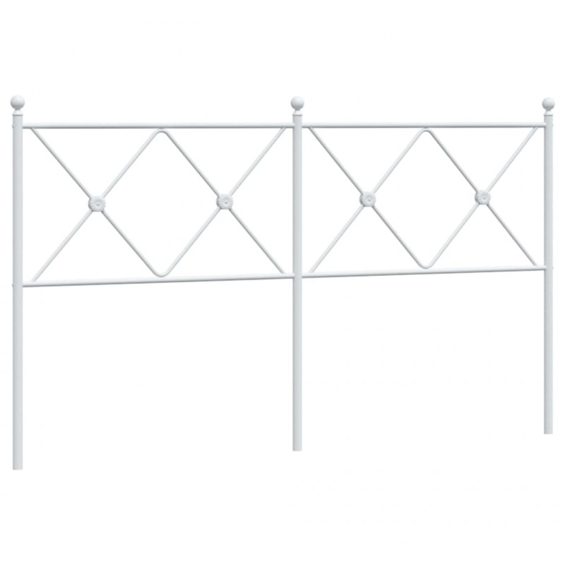 Metalowe wezgłowie, białe, 150 cm