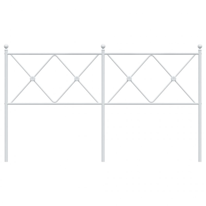 Metalowe wezgłowie, białe, 150 cm