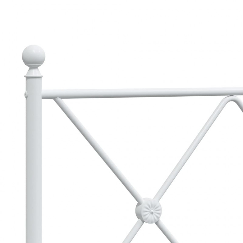 Metalowe wezgłowie, białe, 150 cm