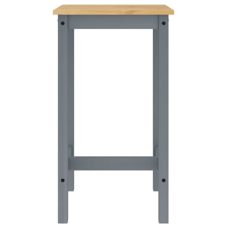 3-cz. zestaw mebli barowych, szary, lite drewno sosnowe